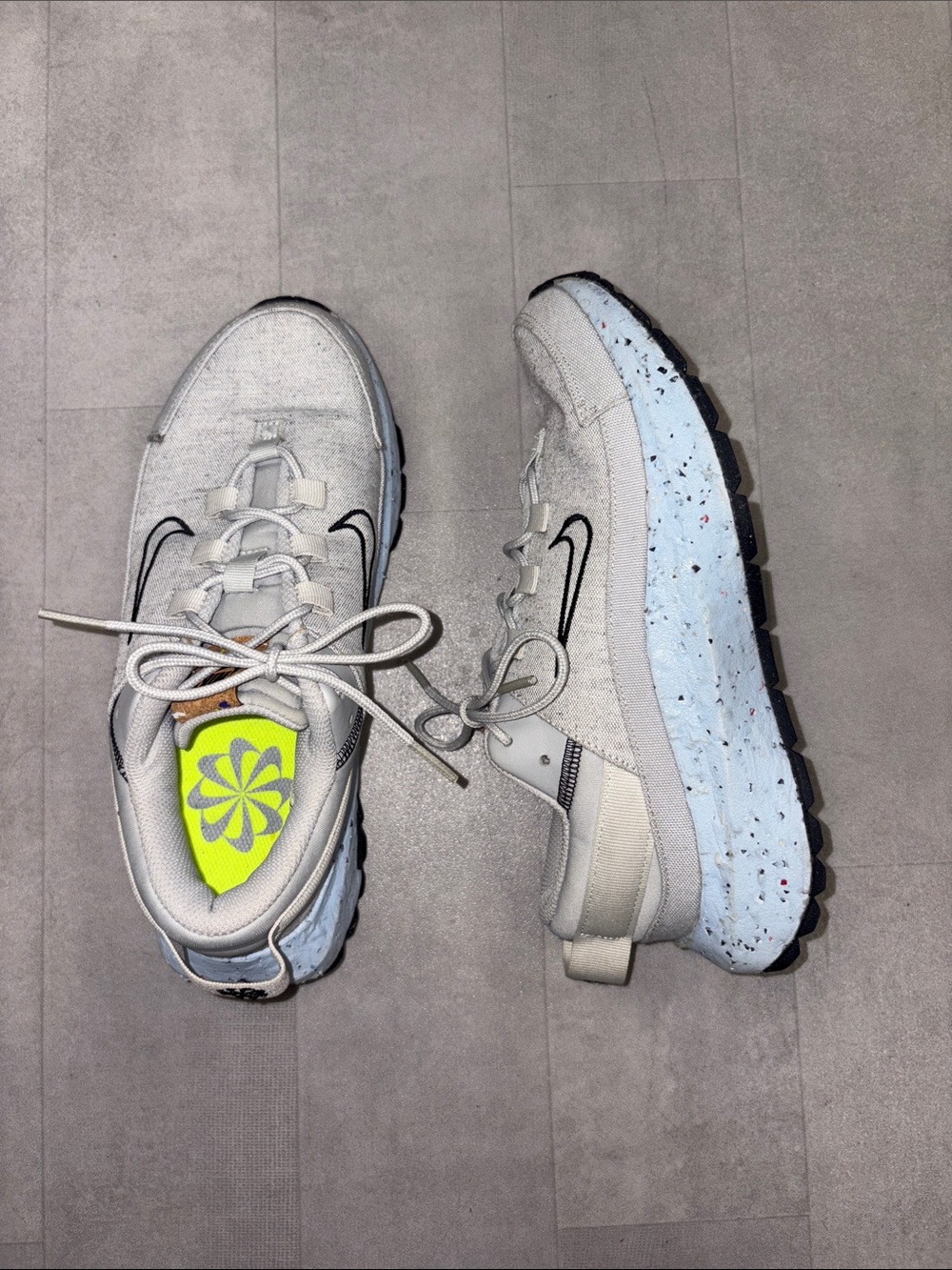 Nike Crater Remixa Running Shoes Gray Fog Black Blue DA1468-001 WOMEN'S 6